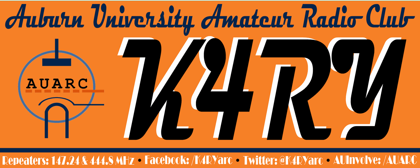 Auburn University Amateur Radio Club K4RY call sign plate
